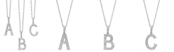 Macy's 14k White Gold Diamond Accent Alphabet Pendants